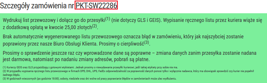 szczegóły zamówienia 1